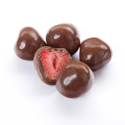 Abbildung von Naturkost Schulz gefriergetrocknete Erdbeeren in Vollmilchschokolade 1Kg