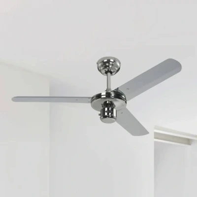 Abbildung von Westinghouse Lighting 7826340 Deckenventilator Industrial mit drei Flügeln in Chrom