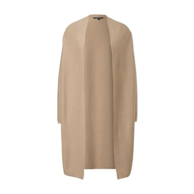 Abbildung von comma LONG AUS MIX Strickjacke, Damen, Größe: 38, Beige