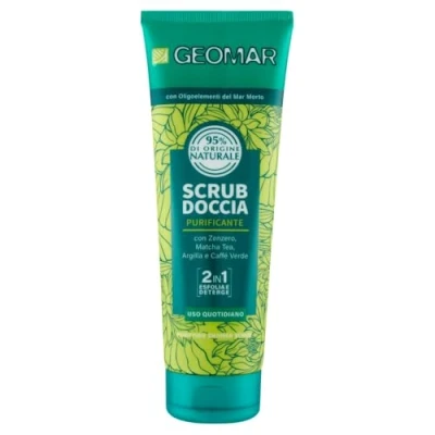 Abbildung von GEOMAR Duschpeeling, Reinigungsmittel, 2 in 1 Peeling und Tägliche Anwendung, 95% Natürlichen Ursprungs, vegane Formel, Dermatologisch Getestet, Made Italy, 250 ml