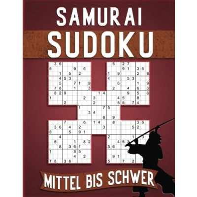 Abbildung von 250 Sudoku Samurai Erwachsene Großdruck Mittel Bis Schwer: Sudokus für Senioren mit Lösungen, Geschenkidee Erwachsene, und Großeltern Senioren.