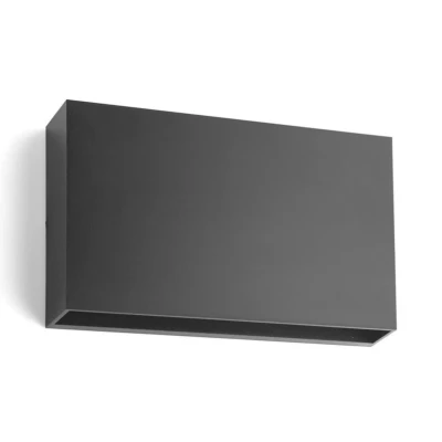 Abbildung von Lindby LED Außenwandleuchte Jarte, 20cm, up/down, dunkelgrau