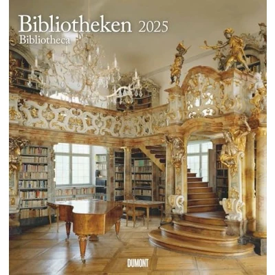 Abbildung von DUMONT Bibliotheken 2025 Wandkalender, 45x48cm, Fotokunst Kalender mit zwölf meisterhafter Innenausstattung und Architektur, internationales Kalendarium: Bibliotheca