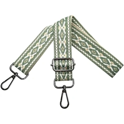 Abbildung von Verstellbarer Schultergurt für Taschen Damen Tragegurt, Taschengurte zum Wechseln, Taschengurt Breit 3.8cm mit Schwarz Karabiner, Schulterriemen Schultertasche Handtaschen, Hellgrün, N40