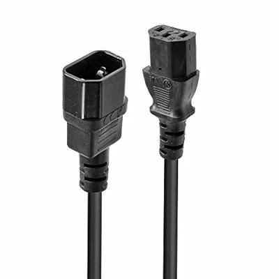 Abbildung von LINDY 30331 2m IEC Netzverlängerungskabel, Schwarz