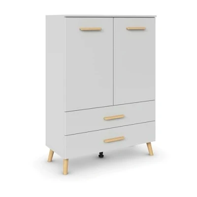 Abbildung von rauch Hochkommode &quot;Skandi by Aditio&quot;, mit Massivholzgriffen, 2 Schubladen Softclose Funktion