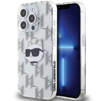 Abbildung von CG Mobile Karl Lagerfeld KLHCP15XHKLPCHT Hülle für iPhone 15 Pro Max 6.7&quot; transparent hardcase IML Choupette Head &amp; Monogram