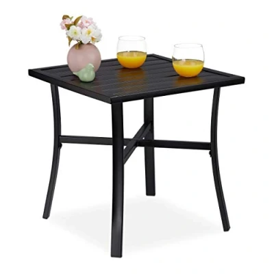 Abbildung von relaxdays Gartentisch Schwarzer