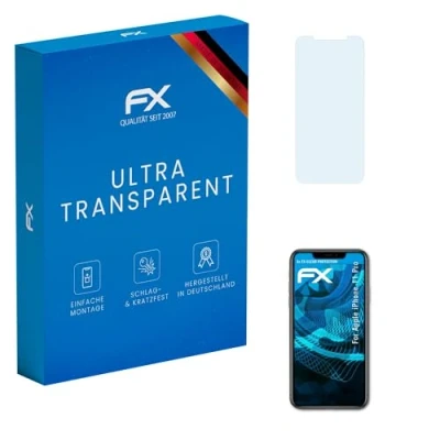 Abbildung von atFoliX Schutzfolie kompatibel mit Apple iPhone 11 Pro Folie, ultraklare FX Displayschutzfolie (3X)