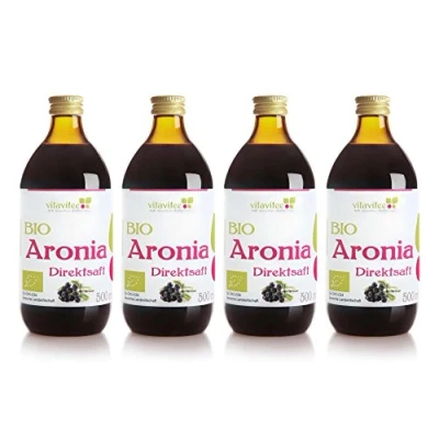 Abbildung von Vitavitee Bio Aronia Direktsaft Aroniasaft (4 x 500 ml)