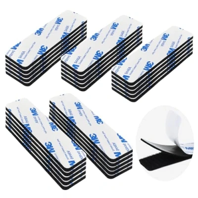 Abbildung von VFANDV Klettband Selbstklebend, 25 Stück Selbstklebend Extra Stark Doppelseitig Selbstklebendes Strapazierfähig Klettverschluss für Haus Büro (3x10cm)