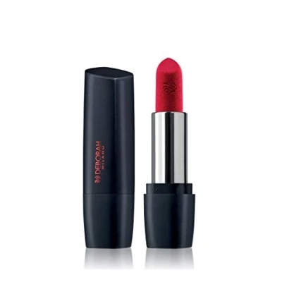Abbildung von Deborah Milano Red Mat, Lippenstift, matt, mit Kollagen und Hyaluronsäure, 33 Timeless Red, nährende beruhigende Wirkung, spendet intensive voluminöse Lippen langem Halt, 4,5 g