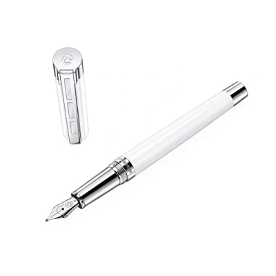 Abbildung von STAEDTLER Initium Resina Füllhalter, weißes Edelharz, B, Made in Germany, mit edler Geschenkverpackung, 9PB110B
