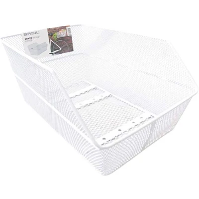Abbildung von Fahrradkorb Für Gepäckträger Basil Cento 45 X 31 21 Cm Weiß