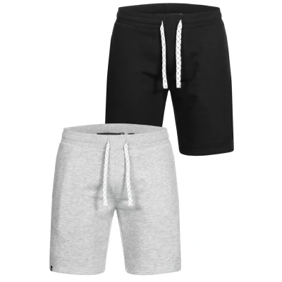 Abbildung von Indicode Jeans 2 PACK EDDY Shorts, Herren, Größe: Small, Black lt grey