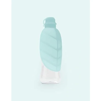Abbildung von United Pets Trinkflasche Leaf Aquamarin Blau für alle Hunde Alltagsausflüge reisen unterwegs Kombination aus Flasche und Napf leichtes