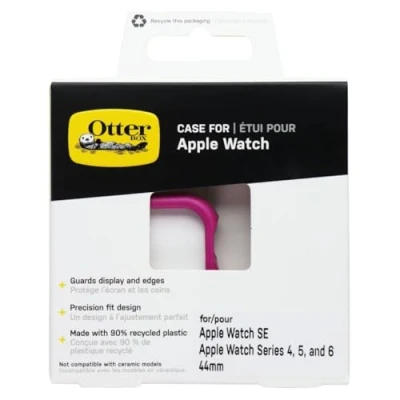 Abbildung von OtterBox All Day Bumper für Apple Watch Series SE 2. gen/SE 1. gen/6/5/4 44mm, stoßfeste, sturzsichere, schlanke Schutzhülle Watch, schützt den Display und die Kanten, Dunkelrosa