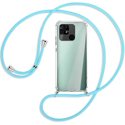 Abbildung von mtb more energy® Handykette kompatibel mit Xiaomi Redmi 10C (6.71&#039;&#039;) Himmelblau Smartphone Hülle zum Umhängen Anti Shock Full TPU Case