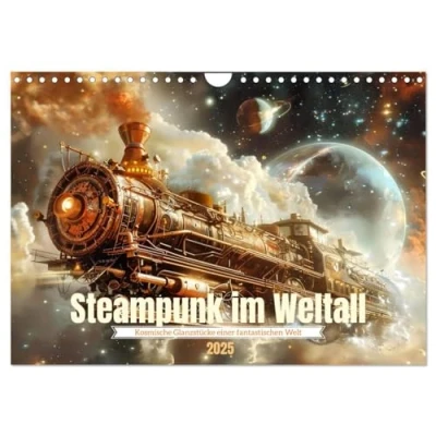 Abbildung von Steampunk im Weltall (Wandkalender 2025 DIN A4 quer), CALVENDO Monatskalender