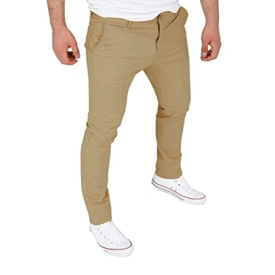 Abbildung von WOTEGA Glenn Herren Chino Hose Männer Slim Fit Chinojeans Baumwoll Chinohosen, Beige (Incense 161010), W32/L34