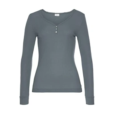 Abbildung von Lascana Nachtwäsche Shirt, Damen, Größe: 32/34, Rauchblau