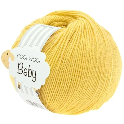 Abbildung von LANA GROSSA Cool Wool Baby 0273 gelb Häkelwolle, 220 m