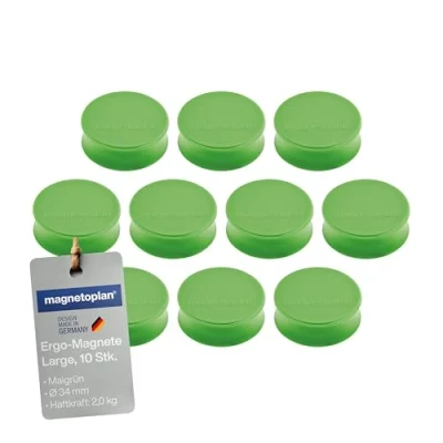 Abbildung von Magnetoplan Magnet Ergo Large 16650105 34mm maigrün 10 Stück