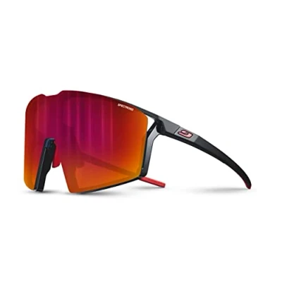 Abbildung von Julbo Unisex Edge Sonnenbrillen, Matt Schwarz/Rot, One Size