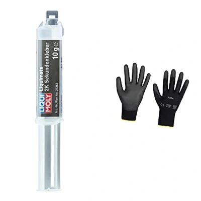 Abbildung von Iloda Original Liqui Moly 10g Liquimate 2K Sekundenkleber 21262 Schutzhandschuhe