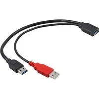 Abbildung von USB 3.2 Gen 1 Y Kabel, A Stecker + &gt; Buchse