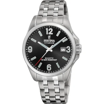 Abbildung von Festina Quarzuhr Calendario Titanium, Armbanduhr, Herrenuhr, analog, Tag