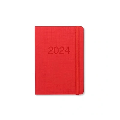 Abbildung von Letts of London Memo A6 Woche auf 2 Seiten mehrsprachig Red 2024