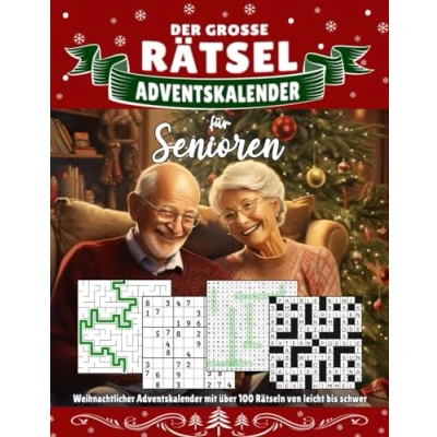 Abbildung von Der Große Rätsel Adventskalender für Senioren: Mit über 100 liebevoll gestalteten Kreuzworträtseln, Sudokus, Wortsuchspielen etc. I Festlich, groß und leicht lesbar