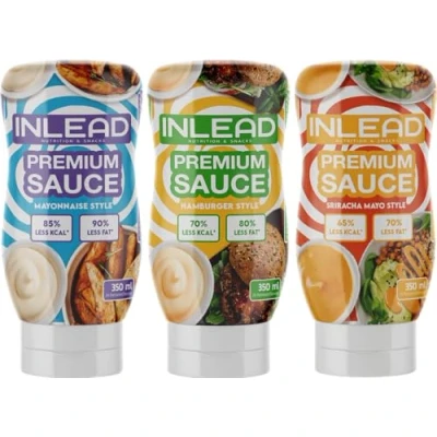 Abbildung von INLEAD Premium Sauce Perfekt für bewusste Ernährung und Diät Kalorienarme Genussvielfalt Vegan Glutenfrei Laktosefrei 3x 350ml (MIXBOX TASTY)