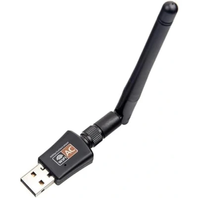 Abbildung von 600Mbps Dual Band 2.4/5GHz Internet USB WiFi Adapter, Laptop Wireless Empfänger Netzwerk Dongle mit Antenne, kompatibel Windows 11.10/8/7/XP/VISTA, MAC, Linux
