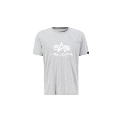 Abbildung von Alpha Industries Tshirt print, Herren, Größe: 3XL, Grey heather/white