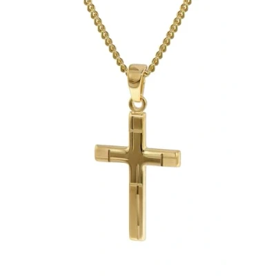 Abbildung von trendor 35751 Kreuz Anhänger Gold 333 mit 42 cm goldplattierter Halskette