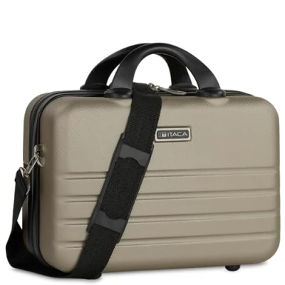 Abbildung von ITACA Kosmetikkoffer Hartschale Groß, Beautycase Damen, Trolley &amp; Handgepäck Koffer: Beauty Case Hartschale, Kosmetik Koffer, Kosmetiktasche Groß Ideal für Reisen! 771135, Champagner