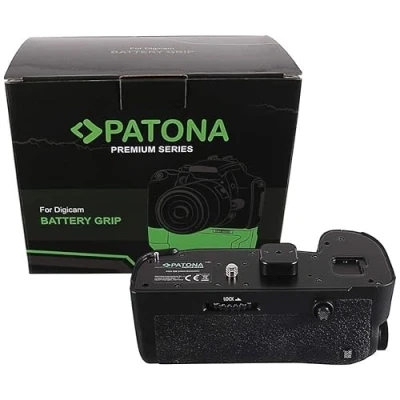 Abbildung von PATONA 1488 Ersatz für Batteriegriff Panasonic DMW BGG9 zu Lumix DC G9 mit IR Fernbedienung (Batteriefach 1x BLF19)