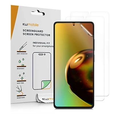 Abbildung von kwmobile 3X Displayschutzfolie kompatibel mit Xiaomi Redmi Note 12 4G / 5G Folie klare Schutzfolien Set in transparent