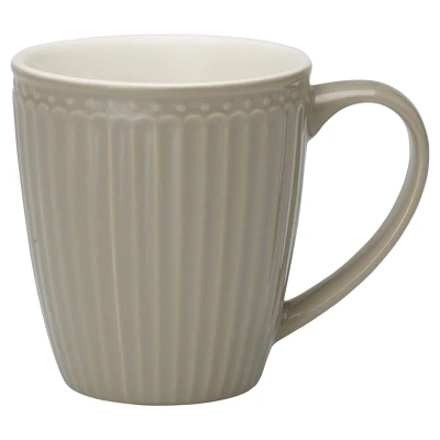 Abbildung von Greengate Alice Becher mit Henkel warm grey 0,4 l