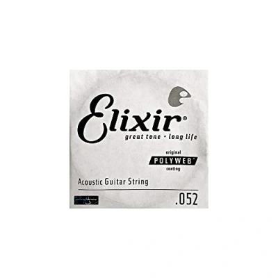 Abbildung von Elixir® Saiten 80/20 Bronze Akustikgitarre Einzelsaite mit POLYWEB® Beschichtung (.052)