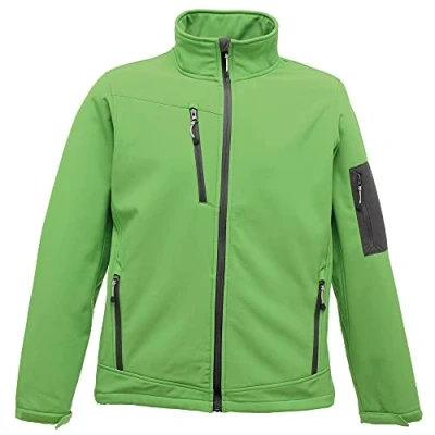Abbildung von Regatta Arcola Softshelljacke für Herren, mehrfarbig (Neongrün mit Grau), Größe S (Herstellergröße S)