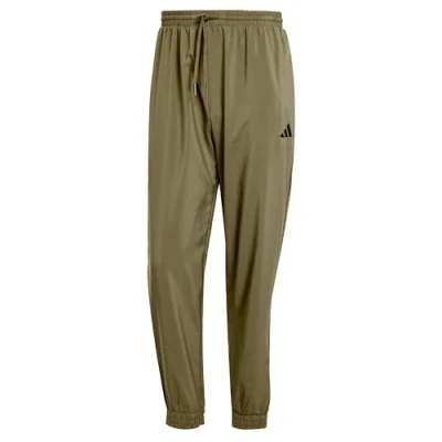 Abbildung von adidas Herren Essentials SMALL Logo Stanford Pant Elasticated, Olive Strata/Black, XS