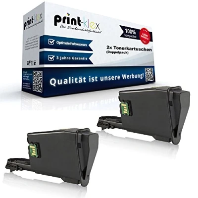 Abbildung von 2X Print Klex Tonerkartuschen kompatibel für Kyocera FS 1041 1220 MFP 1320 1T02M50NL0 TK1115 TK 1115 Schwarz Black Office Serie