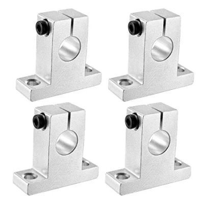 Abbildung von 4 Stück SK12 Aluminium Linear Motion Rail Klemmführung Unterstützung für 12 mm Durchmesser Schaft