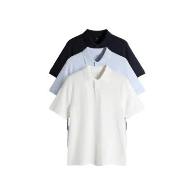 Abbildung von THE SET Regular FIT 3 PACK Poloshirt, Herren, Größe: 3XL, Navy white