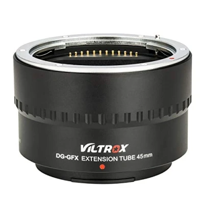 Abbildung von VILTROX DG GFX 45mm Auto fokus Makro Verlängerungsrohr Objektiv adapter Unterstützung TTL/AF für FUJIFILM GFX100, 50S, 50R Kamera auf Mount