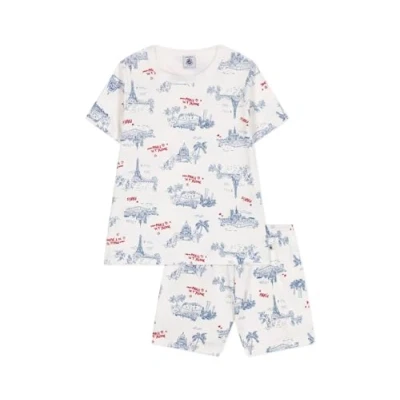 Abbildung von Petit Bateau Jungen A0CUL Pyjacourt, Weiß/Mehrfarbig, 6 Jahre