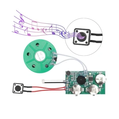 Abbildung von Garsent DIY Voice GrußKartenmodul,4 Minuten Beschreibbares GrußKartenmodul,Lichtempfindlicher Sprachaufzeichnungschip(Einzelspieler)